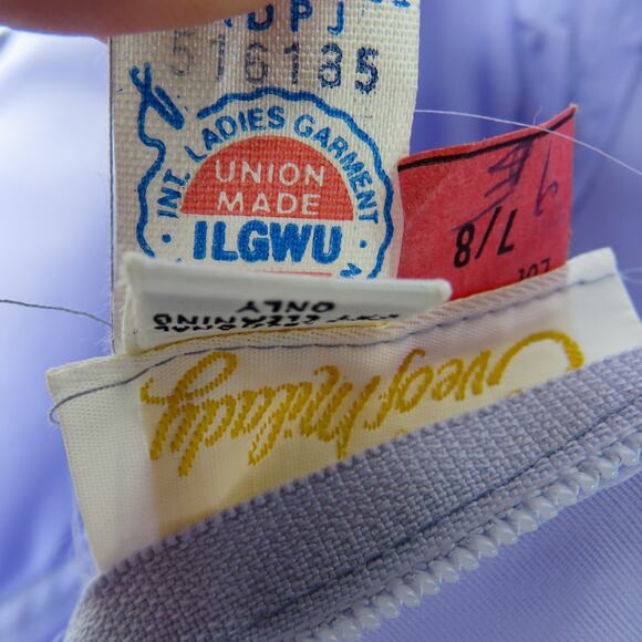 Eve of Milady 1980s Vintage Lavender Purple Union Made Bridesmaid Dress Gown 8 - Picture 6 of 7